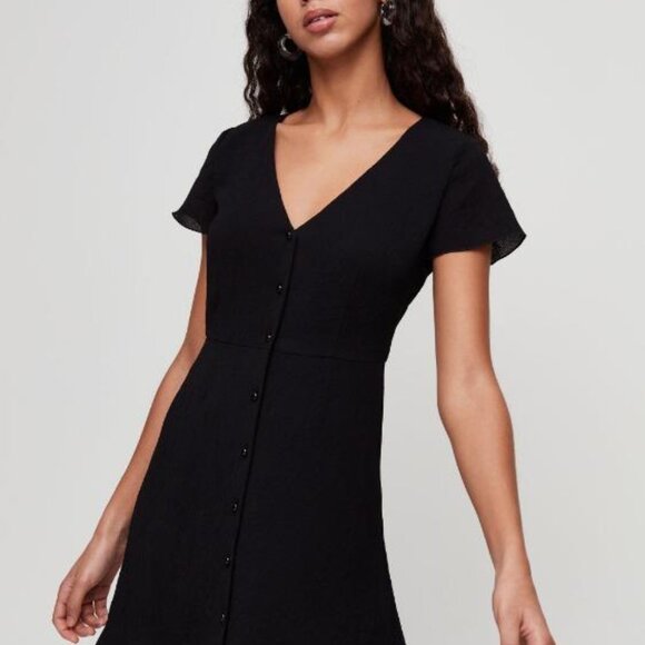 Aritzia Wilfred Nazaire Dress in Black White Print Size 4 - Picture 3 of 3